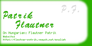 patrik flautner business card